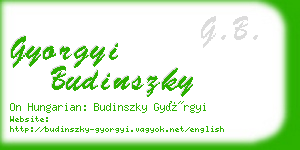 gyorgyi budinszky business card